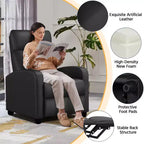 Fauteuil inclinable réglable Yaheetech en cuir PU pour salon