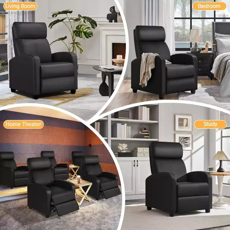 Fauteuil inclinable réglable Yaheetech en cuir PU pour salon