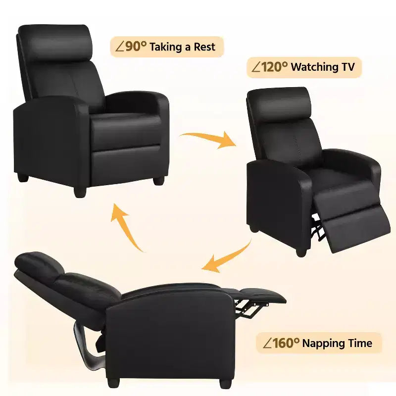 Fauteuil inclinable réglable Yaheetech en cuir PU pour salon