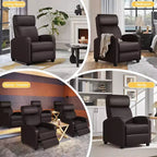 Fauteuil inclinable réglable Yaheetech en cuir PU pour salon