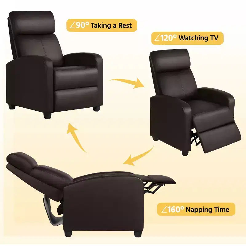 Fauteuil inclinable réglable Yaheetech en cuir PU pour salon