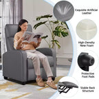 Fauteuil inclinable réglable Yaheetech en cuir PU pour salon