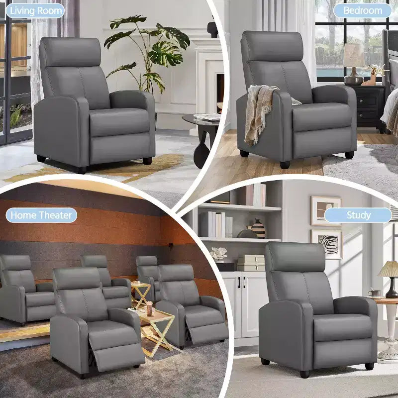 Fauteuil inclinable réglable Yaheetech en cuir PU pour salon