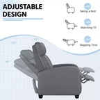 Fauteuil inclinable réglable Yaheetech en cuir PU pour salon