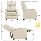 Fauteuil inclinable réglable Yaheetech en cuir PU pour salon