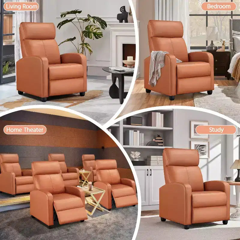 Fauteuil inclinable réglable Yaheetech en cuir PU pour salon