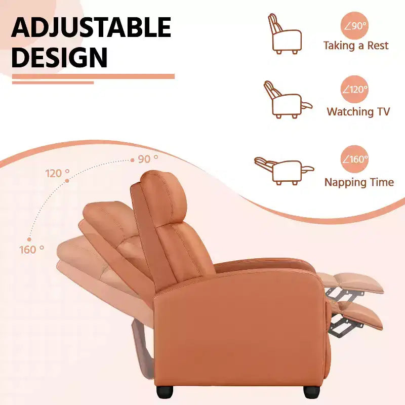 Fauteuil inclinable réglable Yaheetech en cuir PU pour salon