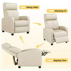 Fauteuil inclinable réglable Yaheetech en cuir PU pour salon