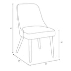 Chaise de salle à manger moderne Geller en velours brillant Mystère – Threshold
