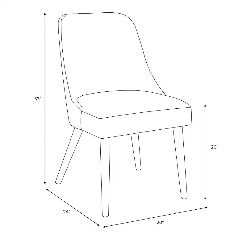 Chaise de salle à manger moderne Geller en velours brillant Mystère – Threshold