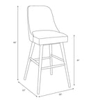 Tabouret de bar moderne géométrique Geller de 31 po avec repose-pieds - Threshold