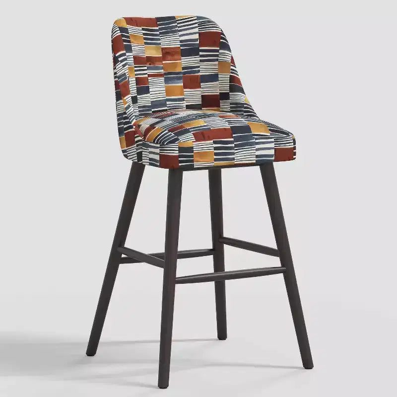 Tabouret de bar moderne géométrique Geller de 31 po avec repose-pieds - Threshold