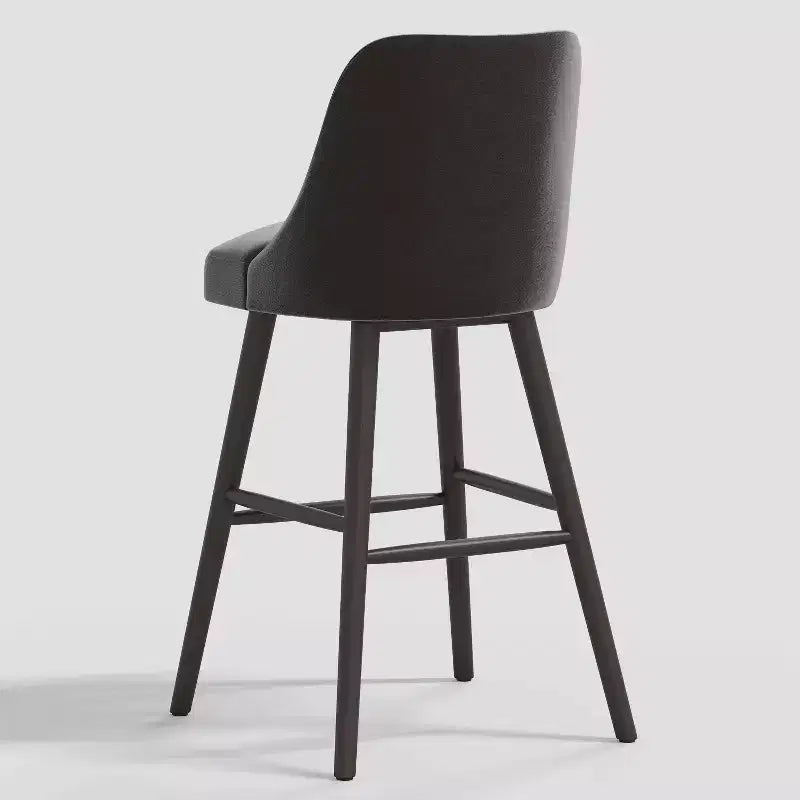 Tabouret de bar moderne Geller de 31 po avec repose-pieds en velours brillant – Threshold