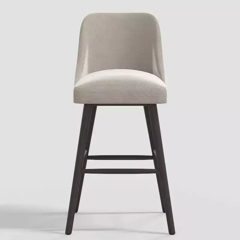 Tabouret de bar moderne Geller de 31 po avec repose-pieds en velours brillant – Threshold