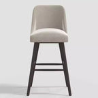 Tabouret de bar moderne Geller de 31 po avec repose-pieds en velours brillant – Threshold