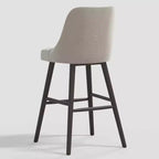 Tabouret de bar moderne Geller de 31 po avec repose-pieds en velours brillant – Threshold