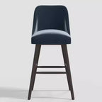 Tabouret de bar moderne Geller de 31 po avec repose-pieds en velours brillant – Threshold