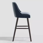 Tabouret de bar moderne Geller de 31 po avec repose-pieds en velours brillant – Threshold