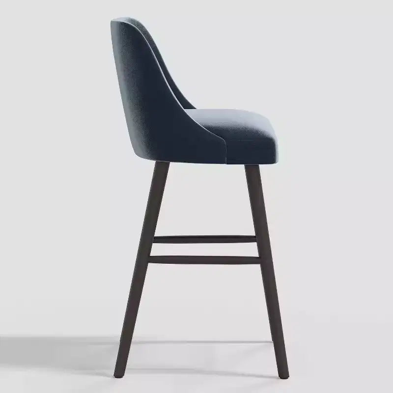 Tabouret de bar moderne Geller de 31 po avec repose-pieds en velours brillant – Threshold