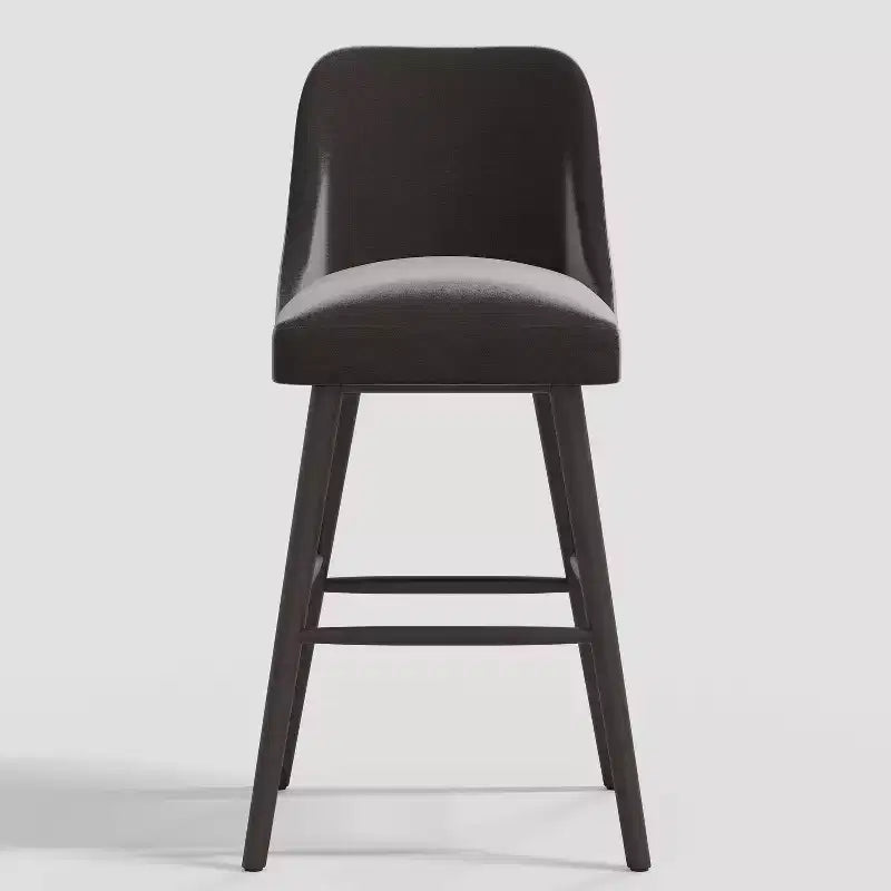 Tabouret de bar moderne Geller de 31 po avec repose-pieds en velours brillant – Threshold