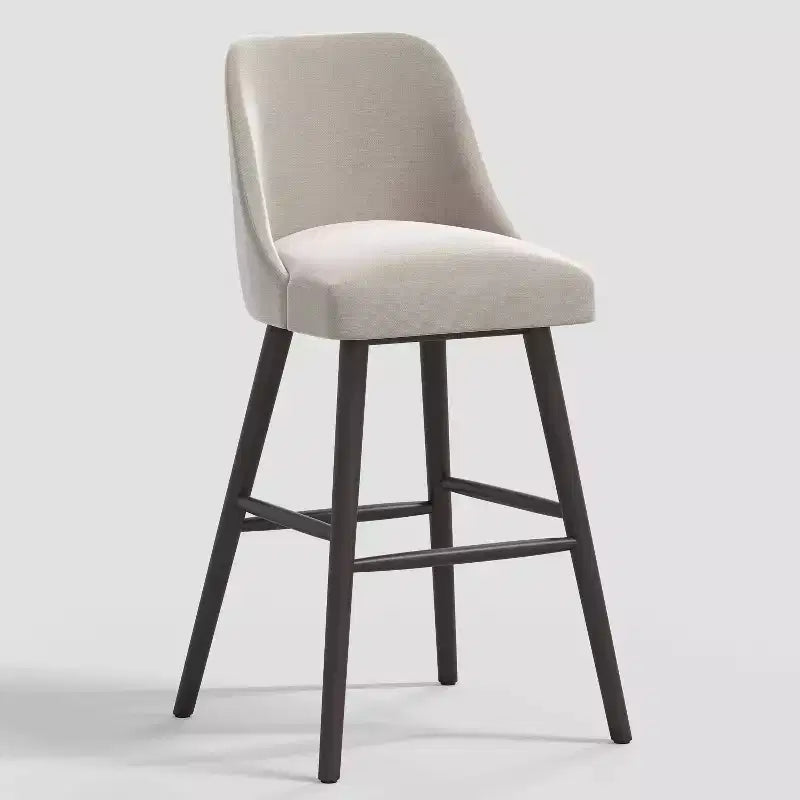Tabouret de bar moderne Geller de 31 po avec repose-pieds en velours brillant – Threshold