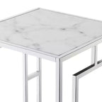 Table d'appoint chromée avec étagère Town Square - Breighton Home