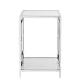 Town Square Chrome End Table with Shelf - Breighton Home