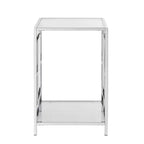 Town Square Chrome End Table with Shelf - Breighton Home