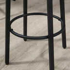 HOMCOM Ensemble table et 4 tabourets de bar industriels 5 pièces, table à manger peu encombrante pour pub et cuisine, marron