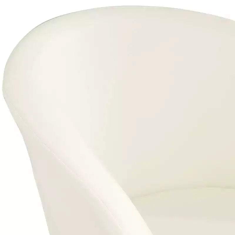 Fauteuil de bureau réglable en similicuir crème Nash 55 Downing Street