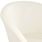 Fauteuil de bureau réglable en similicuir crème Nash 55 Downing Street