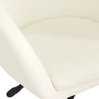 Fauteuil de bureau réglable en similicuir crème Nash 55 Downing Street