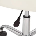 Fauteuil de bureau réglable en similicuir crème Nash 55 Downing Street