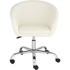 Fauteuil de bureau réglable en similicuir crème Nash 55 Downing Street