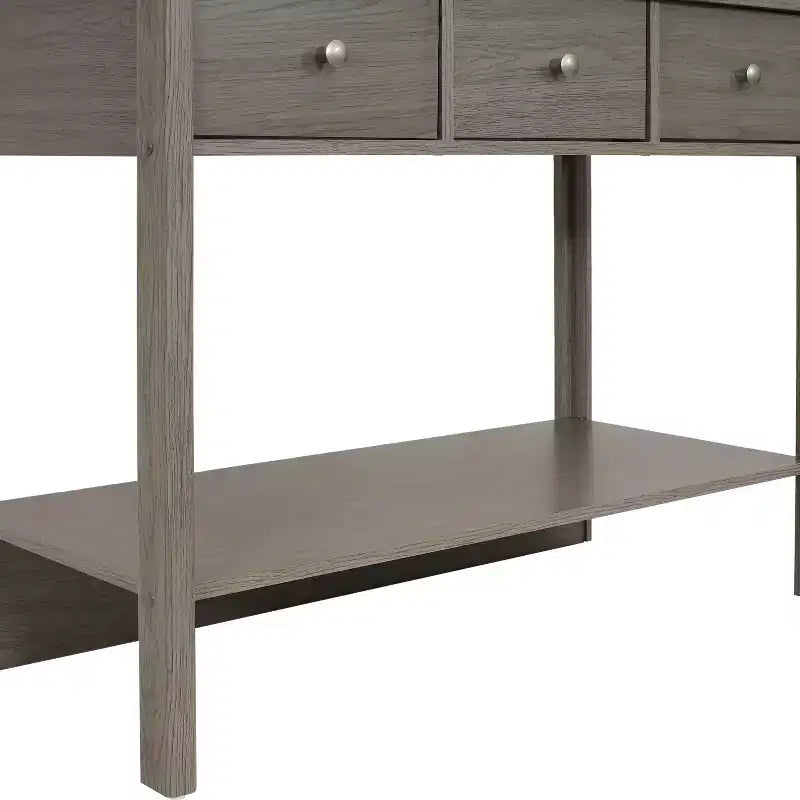 Sunnydaze – Console d'entrée d'intérieur en MDF avec 3 tiroirs – 76 cm H – Gris tonnerre