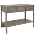 Sunnydaze MDF Indoor Entryway Console Table with 3 Drawers - 30 H - Thunder Gray