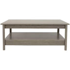 Sunnydaze Table Basse d'Intérieur en MDF avec Étagère Inférieure - 40,6 cm H - Gris Tonnerre
