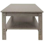 Sunnydaze Table Basse d'Intérieur en MDF avec Étagère Inférieure - 40,6 cm H - Gris Tonnerre