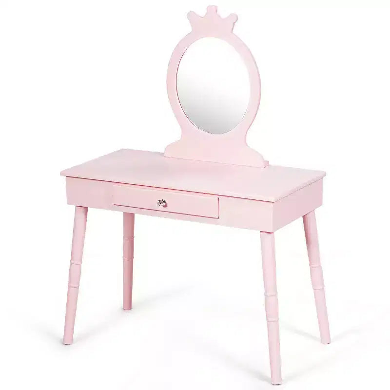 Costway Coiffeuse Enfant Table de Maquillage & Chaise Ensemble de Jeu pour Enfants