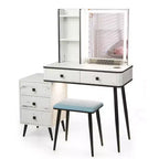Coiffeuse Costway avec miroir éclairé dimmable 3 modes d'éclairage
