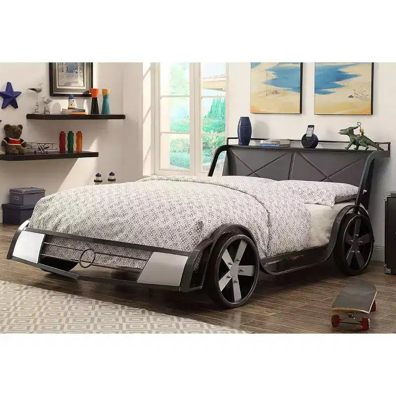 Lit pour enfant Wapiti Racer Car Argent/Bronze canon - miBasics