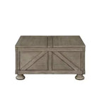 Table basse carrée Pershins Farmhouse avec rangement - HOMES: Inside + Out