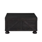 Table basse carrée Pershins Farmhouse avec rangement - HOMES: Inside + Out