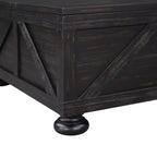 Table basse carrée Pershins Farmhouse avec rangement - HOMES: Inside + Out
