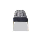 Banc d'appoint rembourré doré Aria Jennifer Taylor Home