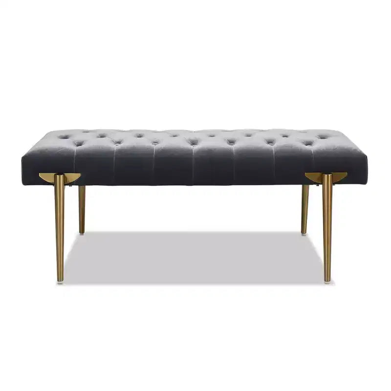 Banc d'appoint rembourré doré Aria Jennifer Taylor Home