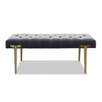 Banc d'appoint rembourré doré Aria Jennifer Taylor Home
