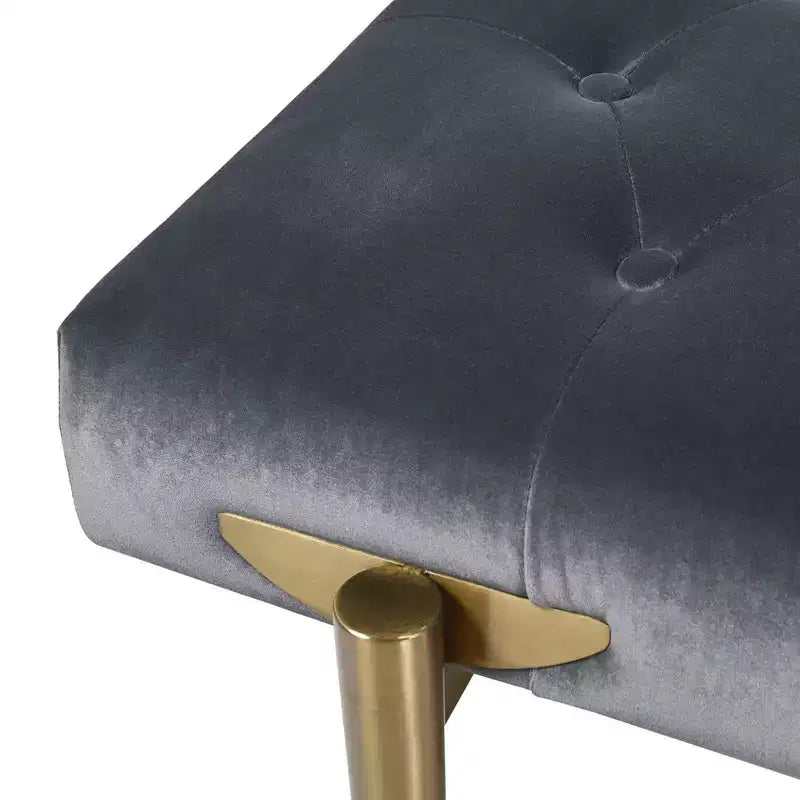 Banc d'appoint rembourré doré Aria Jennifer Taylor Home