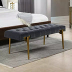 Banc d'appoint rembourré doré Aria Jennifer Taylor Home