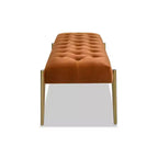 Banc d'appoint rembourré doré Aria Jennifer Taylor Home